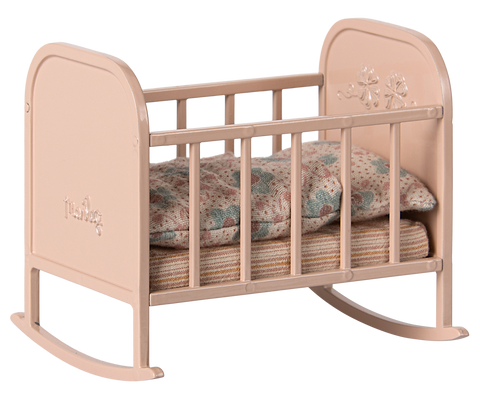 Cuna de metal para baby / my - rosa claro